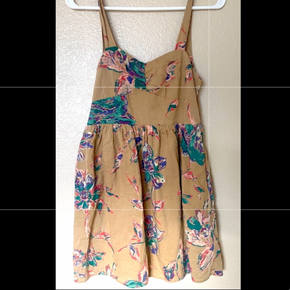 Tan Floral dress